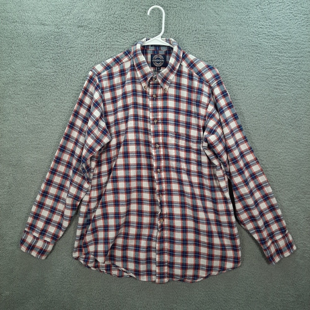 Claybrooke Shirt Adult Extra Large Multicolor Plaid Flannel Outdoors‎ Workwear